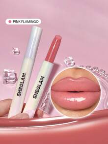 SHEGLAM Pout-Perfect Shine 豐唇膏-粉紅色火烈鳥保濕豐唇固體唇彩不粘滋養豐唇精華椰子油唇膏唇部化妝品促銷粉色豐唇膏 品牌 美容 化妝 化妝品 適合女性與女孩 完美搭配夏季春季 Y2K 時尚 流行 生日 母親節禮物 假期 派對準備就緒 最佳顏色 - Pink Flamingo - 查看 1