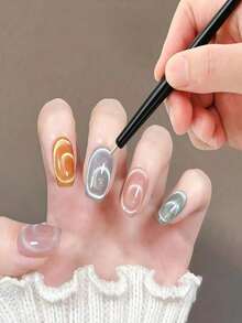 2Pcs Double Headed Cat Eye Magnet Nail Tools Smooth Shiny Surface Strong Magnetic For Gel Nail Polish Design Professional Nail Accessories Precise Sturdy For Nail Technician Female Manicure Christmas Gift - multicolor - View 15
