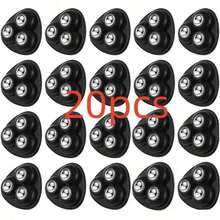 20pcs Heavy Duty Mini Casters With 360° Swivel Base - No Drill Installation, Quiet Operation, Stainless Steel Bearings - For Furniture, Cabinets, Storage Boxes, Office, Home, Workshop - White/Black, Convenient Furniture Mobility, Compact Design, Smooth Rotation, Helpful Home Storage, Swivel Base Suitable For Christmas Tree, Electric Cart - black - View 6
