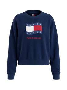 Wavy Flag Women's Sweatshirts Navy Blue - Dark Night Navy - View 4