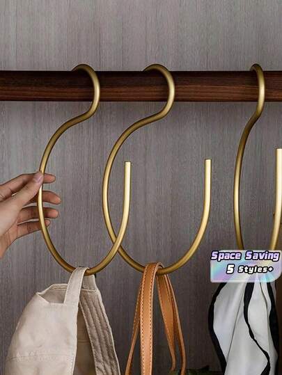 3pcs/Set Aluminum Metal Clothes Hangers, Multipurpose Space-Saving Crossbar Hooks For Hats, Caps, Towels, Scarves – Versatile Closet Organizer,Spring,Minimalist,Summer Tops