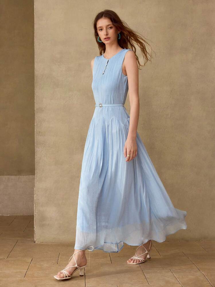 WOMEN'S FASHIONABLE 2 IN 1 LONG DRESS