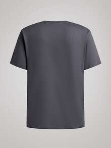 Officeau T-shirt à manches courtes col V pour hommes, coupe à la mode pour l'été - Gris foncé - Voir 2
