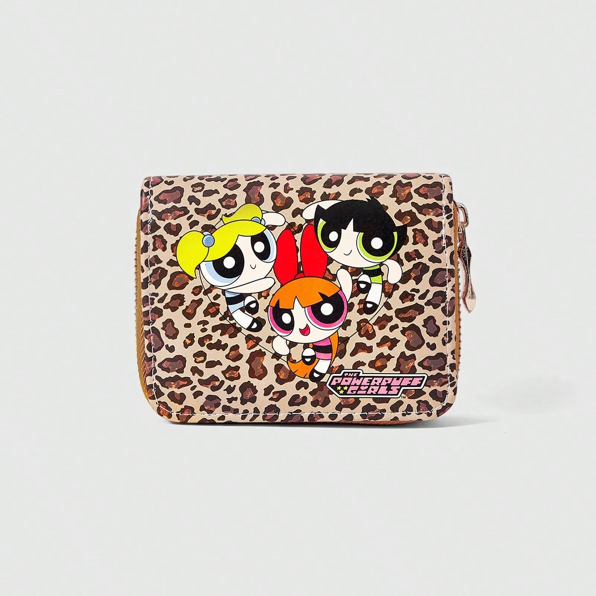 Cartera con cremallera con estampado de policía, bolsa de almacenamiento de múltiples tarjetas, con bolsa de cambio, clip de identificación ligero,