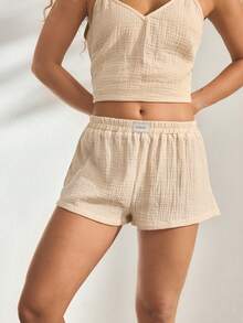 Ocili Bộ 3 quần short vải gạc cotton, đồ ngủ nữ. - Nhiều màu - Xem 4