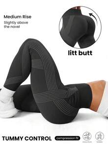 SHEIN Velisys Quần legging thể thao nữ không đường may, kiểu đan chéo, thích hợp cho yoga trong nhà và ngoài trời, tập thể dục, dài đến mắt cá chân. - Nhiều màu - Xem 6