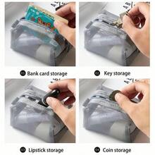1/2pcs Mesh Travel Storage Bags, Made Of Nylon, Scratch-Resistant , Not Easy To Crack, Mini Portable Coin Purse, Earphone Storage Bag, Data Cable Storage Bag, Portable Pocket Bag, Zipper Makeup Storage Bag, Mini Storage Bag, Holiday Gift - Multicolor - View 3