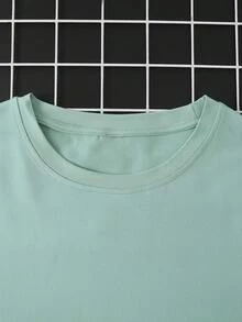 Manfinity LEGND 5pcs/Set Men's Minimalist T-Shirts, Outdoor Sports Tees - Baby Blue - View 3