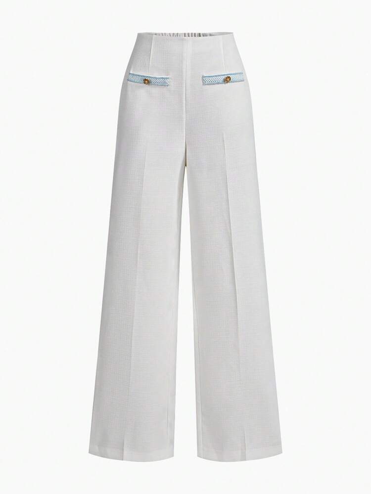 WOMEN'S WHITE SUIT PANTS, ELEGANT FOR DAILY WEAR AND DATES, SPRING/SUMMER