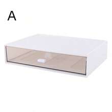 Hộp đựng đồ để bàn cao cấp kiểu Ins, hộp đựng đồ văn phòng/bàn làm việc có ngăn kéo, hộp trong suốt xếp chồng nhiều ngăn. - Trắng - Xem 12