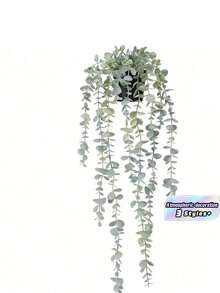 1 件人造悬挂植物假桉树盆栽悬挂植物适用于墙壁房间家居室内室外架子装饰 - 彩色 - 查看 1