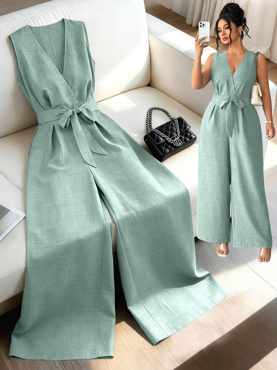 Elenzga Đầm maxi tay ngắn không tay, không vai, thắt eo, dáng rộng thoải mái, sang trọng dành cho nữ cỡ lớn, kiểu dáng thanh lịch, lãng mạn, đa năng, thích hợp cho hẹn hò, công tác, nghỉ mát, đi biển, văn phòng, du lịch. - Màu xanh Bạc hà - Xem 1