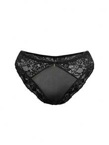 AltBold 2 pièces Ensemble de soutien-gorge en dentelle grande taille avec armature, sans rembourrage - Noir - Voir 16