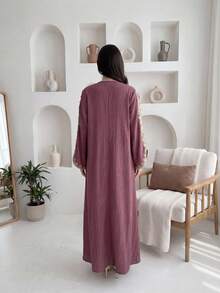 Al Najma Áo Abaya thêu dành cho nữ - Nhiều màu - Xem 2