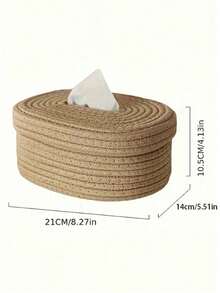 SHEIN One Rope Tissue Box, A Small Storage Box, An Oval Wet Wipe Box, A Mask Box And A Storage Basket Are Suitable For Bedrooms, Living Rooms, Dining Rooms And Offices - tissue box - View 8