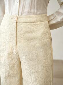 MOTF PREMIUM LACE SHEER STRAIGHT LEG PANTS - Apricot - View 6