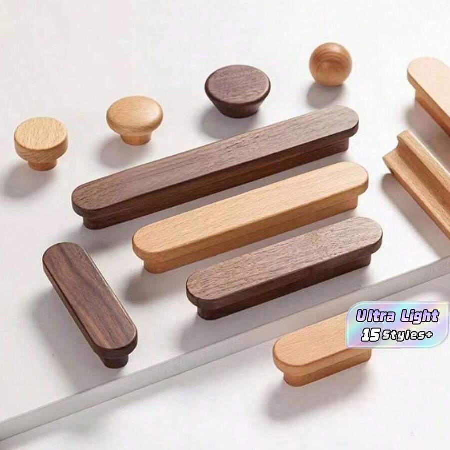 Walnut Wooden Furniture Handlea Drawer Knobs Kitchen Cabinets Knobs Long Pulls Cabinets And Drawers For Handles Wardrobe Pulls - Multicolor - View 1