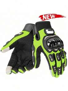 1PC Motorcycle Riding Gloves Bicycle Cycling Gloves Touch Screen Compatible Anti Slip Protective Outdoor Adventure Gear For Motorcyclist Daily Commute Long Distance Travel Unisex Breathable Reflective Gel Padded Durable Must Have Rider Essentials Gift Idea For Men Women - Multicolor - View 32