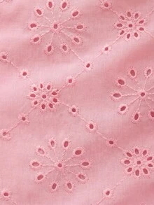 Bellisia Vacation Casual Solid Color Eyelet Embroidered Lace Up Wrap Mini Skirt', Woman S Summer Clothes, Women Short - Pink - View 3