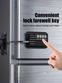 1/2 Packs Fridge Locks Combination, & Proofing Refrigerator Latchs With Code, Self Adhesive Freezer Lock For Cabinet And Drawers, Oven, Windows - Multicolor - View 22