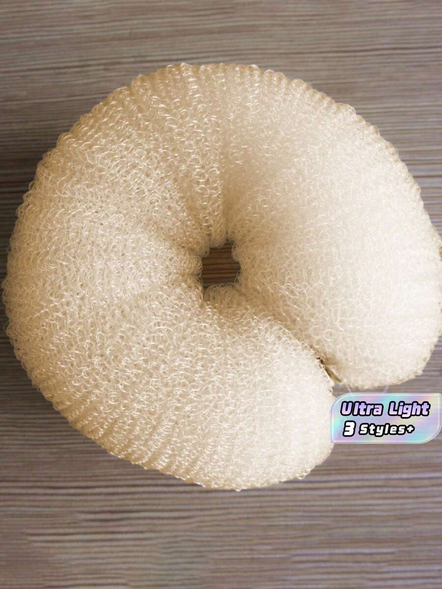 SHEIN 发圈发髻制作器,17 厘米 DIY 发泡圆形网状发髻发圈,芭蕾发髻制作器,马尾辫固定器配件家居浴室 - 彩色 - 查看 1