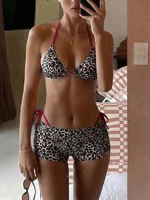 Bonvoyette 3pcs Sexy Bikini Set, Beachwear Beach Vacation Swimwear White Summer - Multicolor - View 1