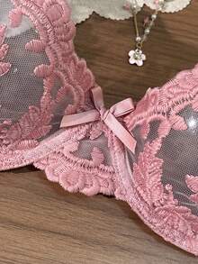 4pcs Women's Sexy Lingerie Set - Watermelon Pink - View 4