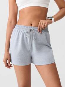 LOUNGEISTA 3 Packs Solid Elastic Waist Knotted Relaxed Athletic Shorts Sleep Shorts, Vacation, Breezy Comfort Fall Clothes, - Multicolor - View 10