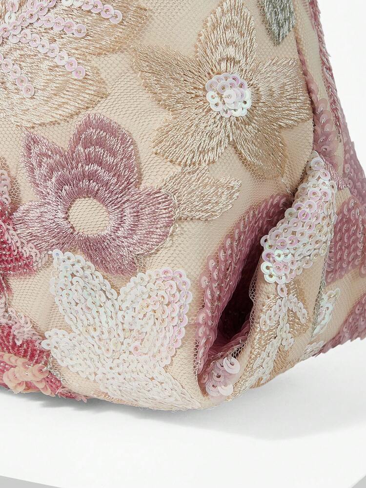 WOMEN'S FASHION SHOULDER BAGS, SEQUIN BAGS, FLORAL PATTERNS, EMBROIDERY BAGS, DINNER OCCASIONS, PARTY DRESSES, PROM BAGS, PROM ACCESSORIES, WEDDING SUPPLIES, ELEGANT LADIES HANDBAGS, WOMEN'S GIFTS (RANDOM PATTERNS)