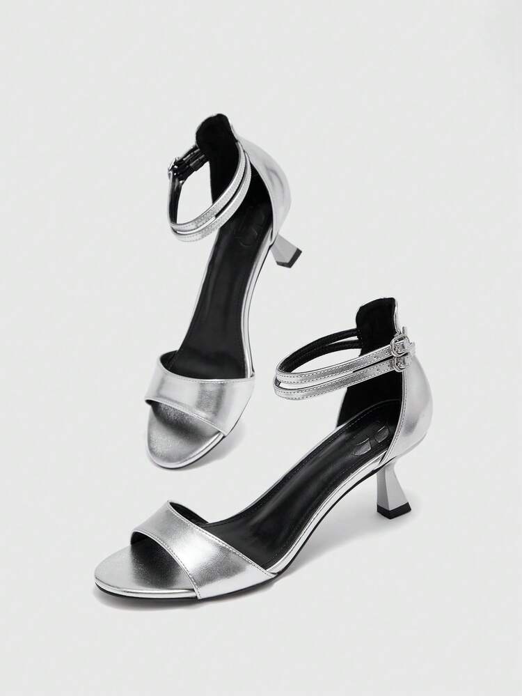 CUCCOO BIZCHIC Women Shoes Spring And Summer New Round Toe PU Surface. Ankle Strap Double-Breasted Buckle With Head Heel Sandals. Romantic Elegance Temperament Simple Sexy High Heel Paint Heel Dress Shoes Valentine's Day. Dating Party, Fashionable And Sexy/Club-Worn, Suitable For Christmas. Spring And Summer Four Seasons Workplace Festival Street Popular Classic Sandals Elegance Temperament Women's Shoes Thick Heels. Bad Girl Night Out Pumps