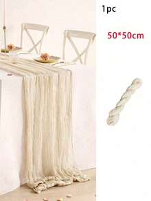 1 bộ khăn trải bàn và khăn ăn bằng vải màn kích thước 35 * 71/118/157 inch, khăn trải bàn bằng vải màn kiểu Bohemia, khăn trải bàn trong suốt kiểu đồng quê, khăn trải bàn phong cách Bohemian phù hợp để trang trí cổng cưới, cổng vườn, tiệc cưới, hoàn hảo cho đám cưới, lễ hội, ngày lễ, tiệc sinh nhật, trang trí, trang trí nhà cửa (Nhiều màu sắc có sẵn) Quà tặng Giáng sinh - Màu be - Xem 16
