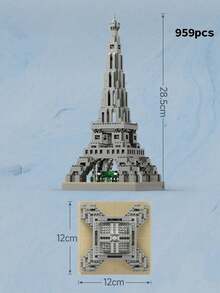 MINKOJA MINKOJA Famous Landmark Building Block Decoration, Creative 3D Assembled Building Module, Tabletop Architectural Decoration, Suitable As A Birthday/Halloween/Christmas Gift/Festive Gift, Home Decoration Ornament, Collectible, Building Block Model - Multicolor - View 18