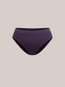 Barelissa 2pcs/Set Plus Size Comfortable Wireless Leisure Bra And Seamless Panty Set - Purple - View 10