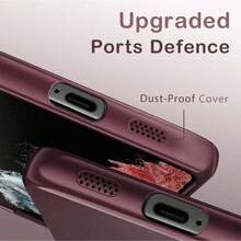 1pcLuxury Magnetic Phone Case Compatible With Samsung Galaxy S24 S25 S22 S23 Ultra Plus S20 S21 FE Note 20 A35 A55 A05 A15, Soft TPU Material - Burgundy - View 8