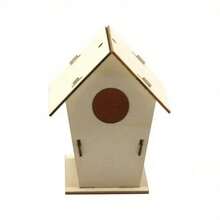 6 pièces Kit artisanal en bois non fini de nid d'oiseau DIY, comprenant le nid d'oiseau, la cage d'oiseau, la décoration suspendue, le pendentif et les fournitures pour fête et cadeaux, décoration de bureau, de jardin et de cour, de maison, de chambre, de vacances, texture lisse, convient pour l'hiver, le Nouvel An, les fêtes, la peinture DIY de pièces en bois, décoration de cadeau de vacances vivante - multicolore - Voir 8