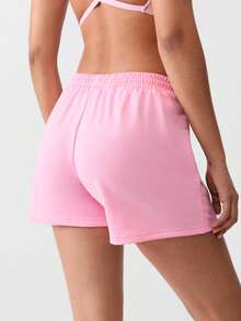 LOUNGEISTA 3 Packs Solid Elastic Waist Knotted Relaxed Athletic Shorts Sleep Shorts, Vacation, Breezy Comfort Fall Clothes, - Multicolor - View 2