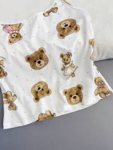 INAWLY Conjunto de top cropped e shorts com estampa de panda, alças finas e amarração na cintura, duas peças, casual, sexy e chique. - Branco - Ver 6