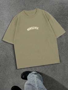 SHEIN Kaos Rajut Lengan Pendek Longgar Leher Bulat Motif Huruf Balap Kasual untuk Anak Laki-laki di Musim Panas, Cocok untuk Sekolah, Santai Sehari-hari & Olahraga - Hijau - View 2