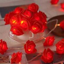 1PC 1.5M-10LED/3M-20LED Rose Battery Box String Light, Suitable For Indoor, Bedroom, Birthday, Wedding, Party Decoration,Autumn Decoration - Multicolor - View 15