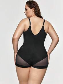 SHAPORA 1 bộ đồ định hình vóc dáng cỡ lớn dành cho nữ, áo liền thân ôm eo gợi cảm với dây đeo có thể điều chỉnh, phù hợp cho mặc hàng ngày và các dịp lễ hội. - màu đen - Xem 3