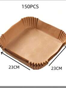 50/100/150 PCS Extra High & Thick, Oil-Proof Leakproof Square Parchment Paper For Air Fryers, Household High-Temperature Resistant Oil-Absorbing Liner, Special Square Baking Paper - Square [oil-proof] Frying Pan Paper - View 10