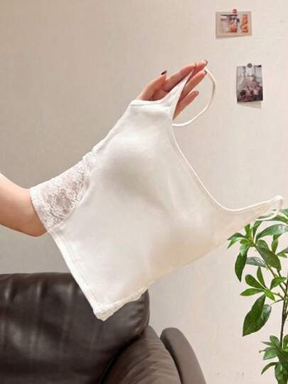 GlowEve CURVE Áo hai dây phối ren kiểu dáng thoải mái dành cho phụ nữ cỡ lớn, thích hợp cho mùa xuân, hè và thu.