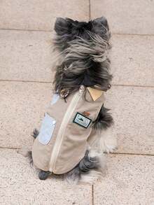 Fun Patchwork Shirts, Dog Clothes, Cat Clothes, Animal Dresses, Spring And Dog Shirts, British Style Dog Clothes, European And American New Small Animal Two Legged Clothes - Dark Grey - View 9