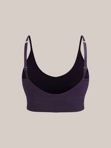 Barelissa 2pcs/Set Plus Size Comfortable Wireless Leisure Bra And Seamless Panty Set - Purple - View 9