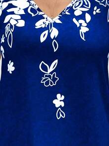 Breezaya Camiseta de tirantes con estampado floral para verano, camisetas gráficas para mujer - Azul - Ver 3
