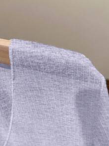 Resyla Vestido camisero con adorno de encaje, chaqueta de punto de manga larga ligera para protección solar de verano para mujeres - Morado - Ver 3