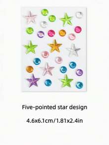 30 Sheets Mini Diamond Stickers Acrylic Gemstone Gems For Decoration DIY Multicolor Rhinestone Sparkle Crafts Princess Reward Creative Art Supplies For Kids Teens - 30Pcs set - View 6