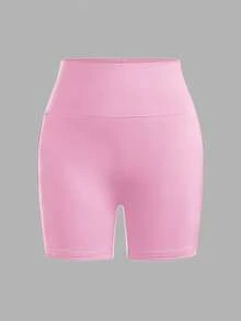 SHEIN Girlism 少女修身休闲纯色舒适宽腰三件套短裤 - 彩色 - 查看 5