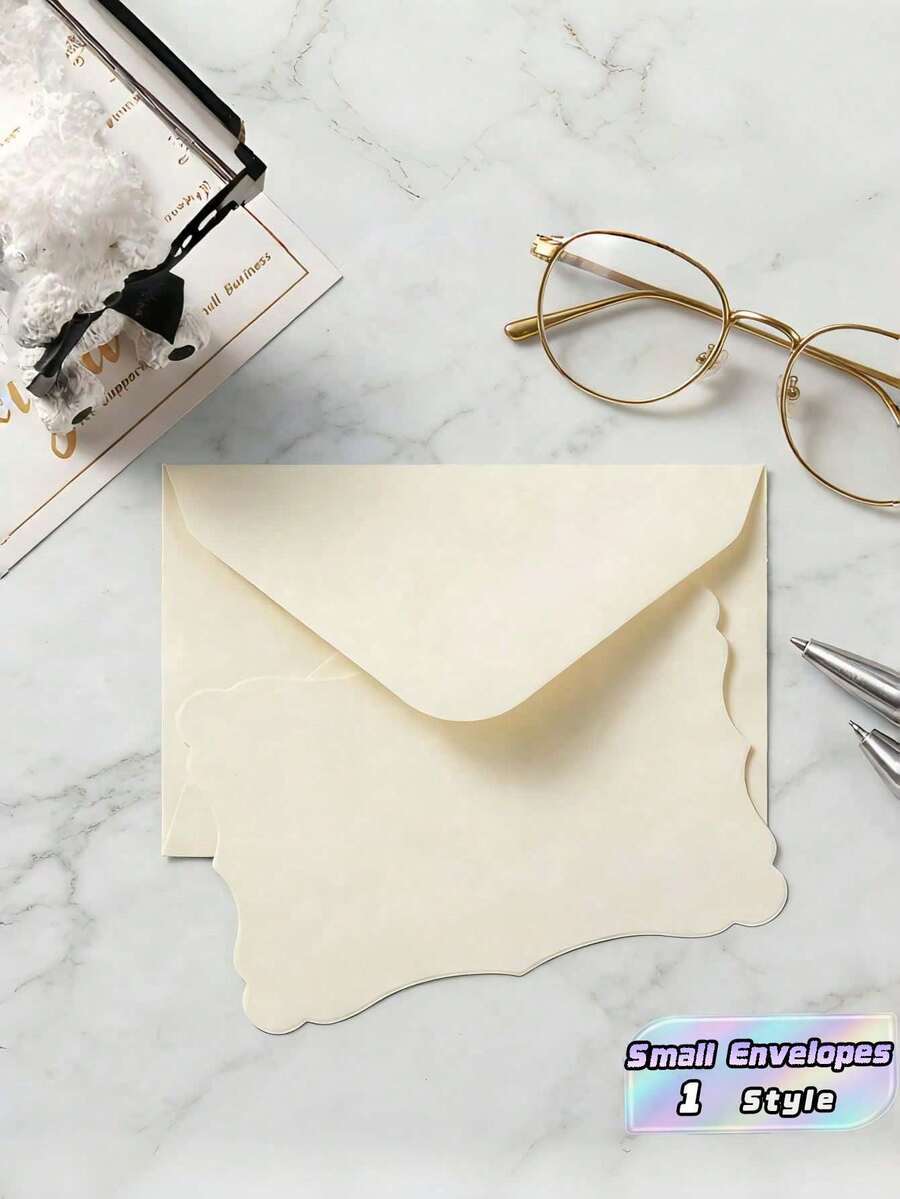 20 Piezas Juego de Tarjetas de Invitación y Sobres con 20 Tarjetas en Blanco Adicionales, Sobres Pequeños con Cierre Automático - Perfectos para Graduación, Boda, Baby Shower, Invitaciones y Tarjetas RSVP, Papelería Beige - Multicolor - Ver 1