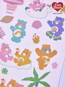 Care Bears 1組卡通圖案塗鴉貼紙，適用於筆記本、日記本、手工藝品、滑板、筆記型電腦、行李箱，非常適合個性化裝飾，生日或週年紀念的趣味禮物 - 彩色 - 查看 3